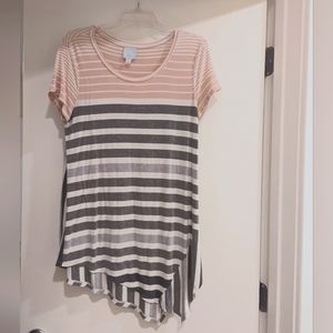 Women's Asymmetrical, Long Shirt, Size M